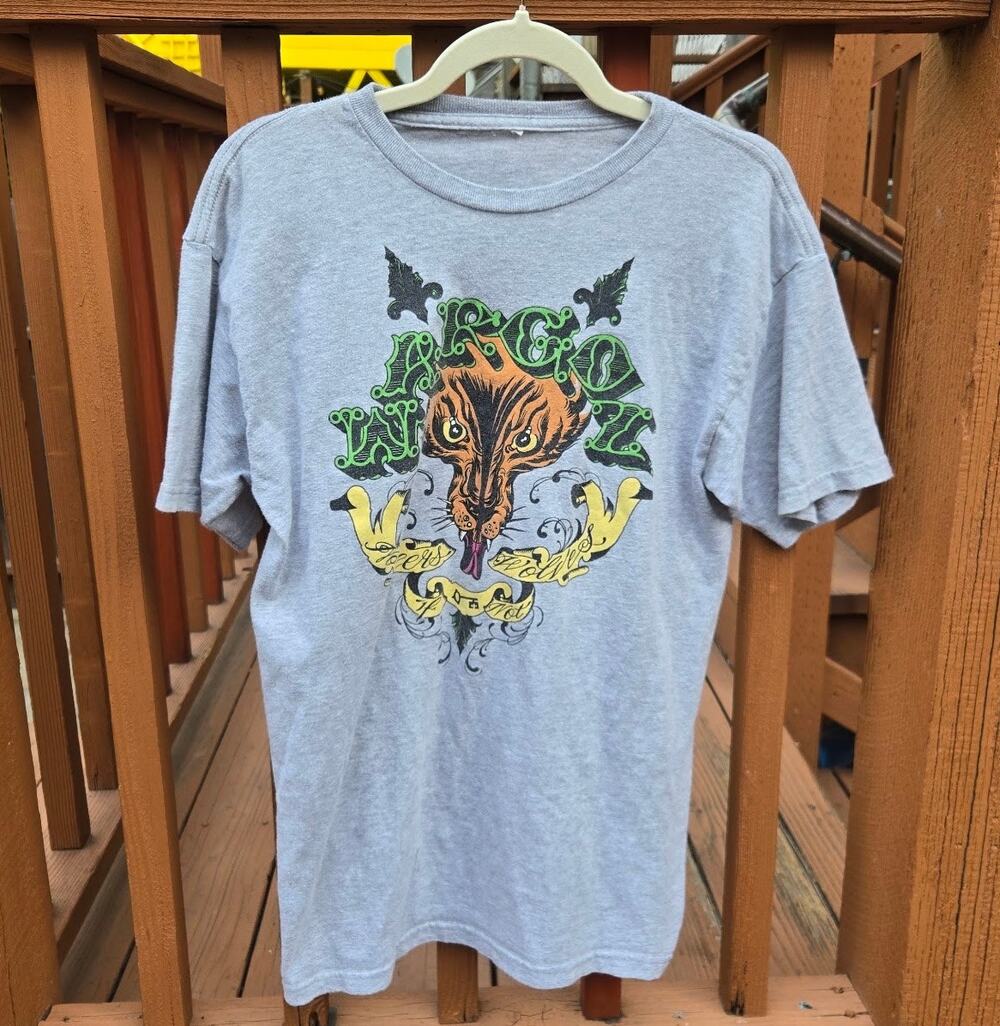 grey wargasm wolf graphic band tee grunge ♡